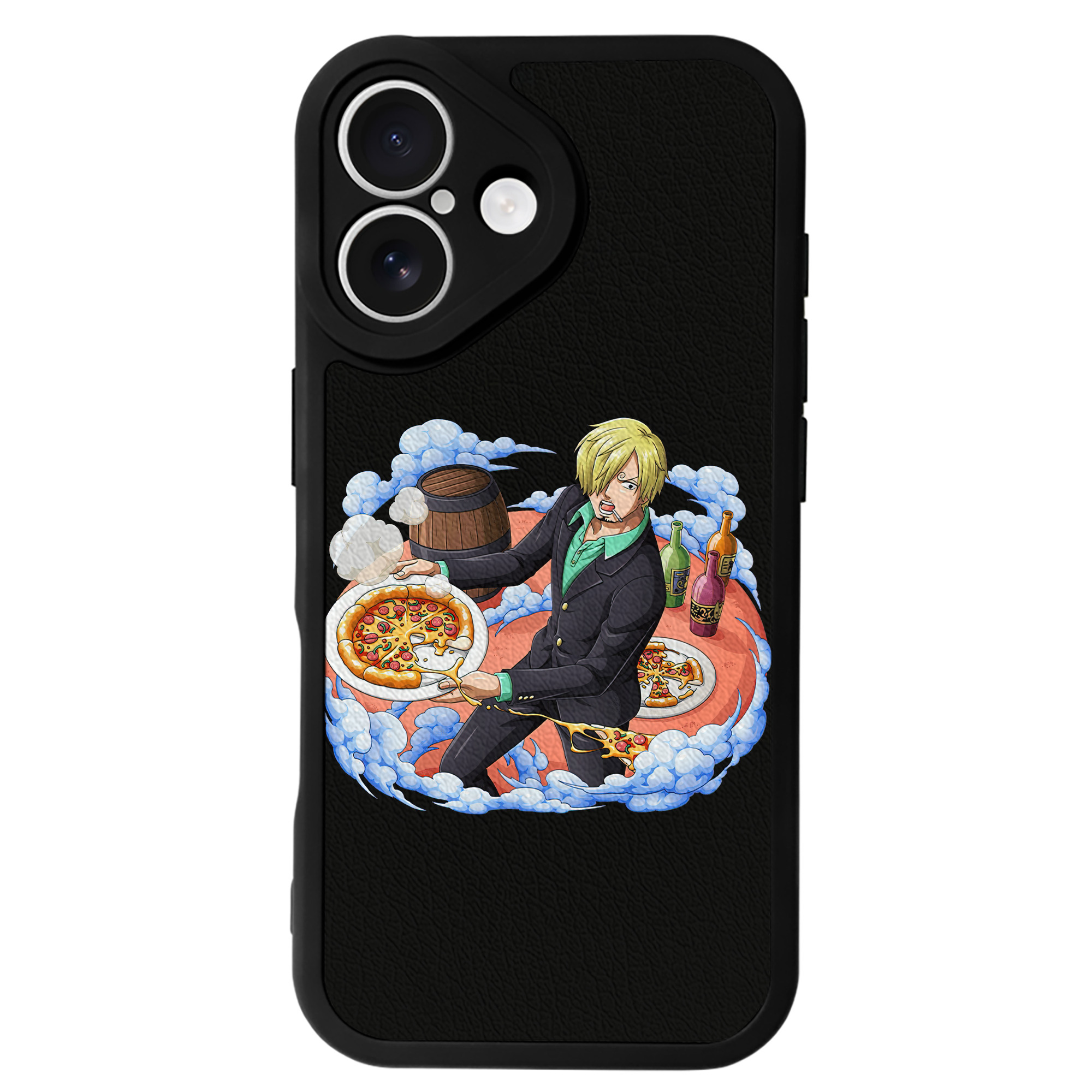 （画像用） ワンピース サンジ ONE PIECE Sanji 【iPhone 16シリーズ対応】シリコンスマホケース（レザー調） 材質：シリコン